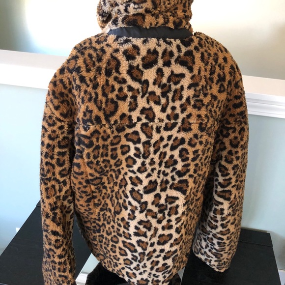 Levi’s Women's Moto Jacket Leopard Print Faux M - Picture 8 of 16